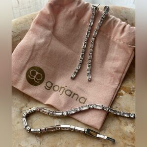 Gorjana Silver Earrings and Bracelet Set NWOT